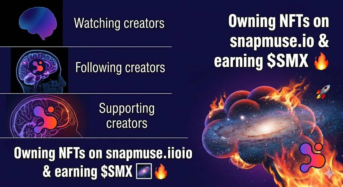 David2041190391's tweet photo. Why settle for random NFTs ❌ when you can snag early $SMX on https://t.co/YXlaKR8UDP 🚀
Be part of the hype, support creators & earn rewards!
#snapmuse #NFTCommunity #Web3 #SMX https://t.co/DuRs8RlFKR