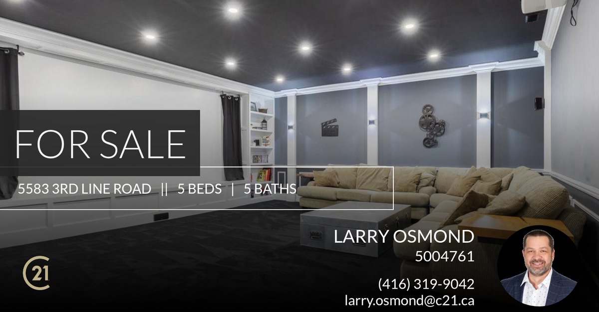losmond01's tweet photo. When it's cold and raining out what better place to space a damp day than in your very own movie theatre. Check out this custom build country home in the rolling hills of Erin. Please don't hesitate to reach out with any... https://t.co/cvMFhXVwOJ https://t.co/eDpT7tI8BB