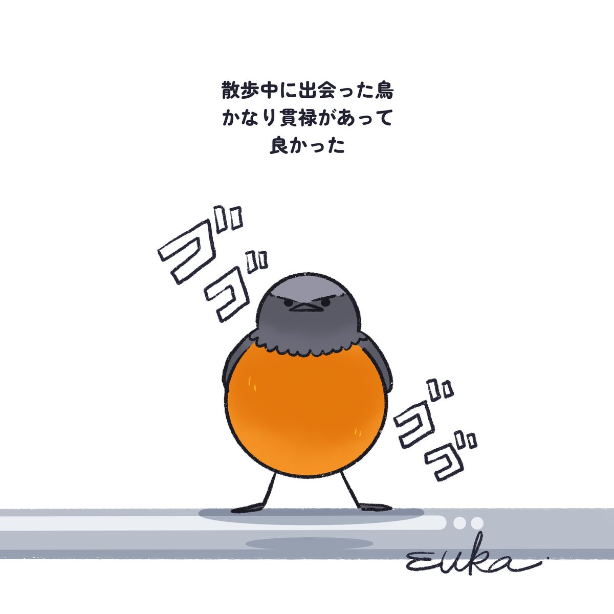 ジョウビタキというらしい
#まると日記