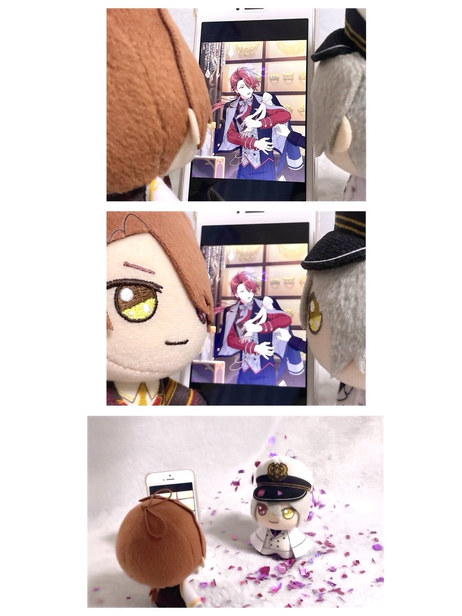 ⚔️頭のピンクのもやもや あれに似てるな
🧳あれ？

⚔️アニメでおまえが出してた…
🧳あぁ

🧳これ？
⚔️お！久々に見たな！

#まほやく_ぬい