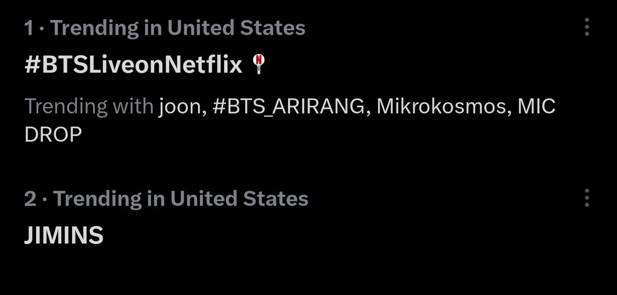 jmpopbase's tweet image. #jimin is the highest-ranking BTS member on US X trends as #Jimins rises to #2 in the United States during #BTSLiveOnNetflix