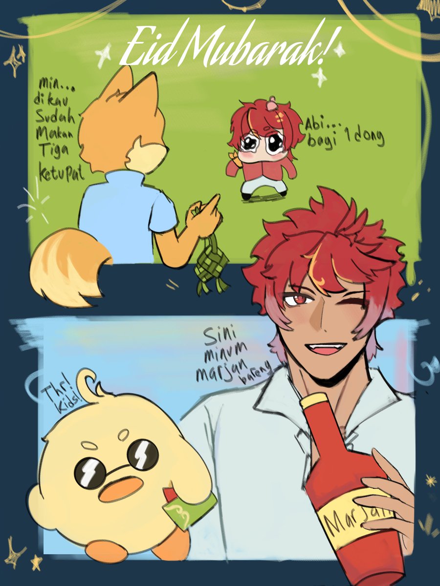 SELAMAT HARI RAYA SEMUA!
Mohon maaf lahir batin ya~
disini siapa yang lagi hunting THR?! ANGKAT TANGAN KALIAN!