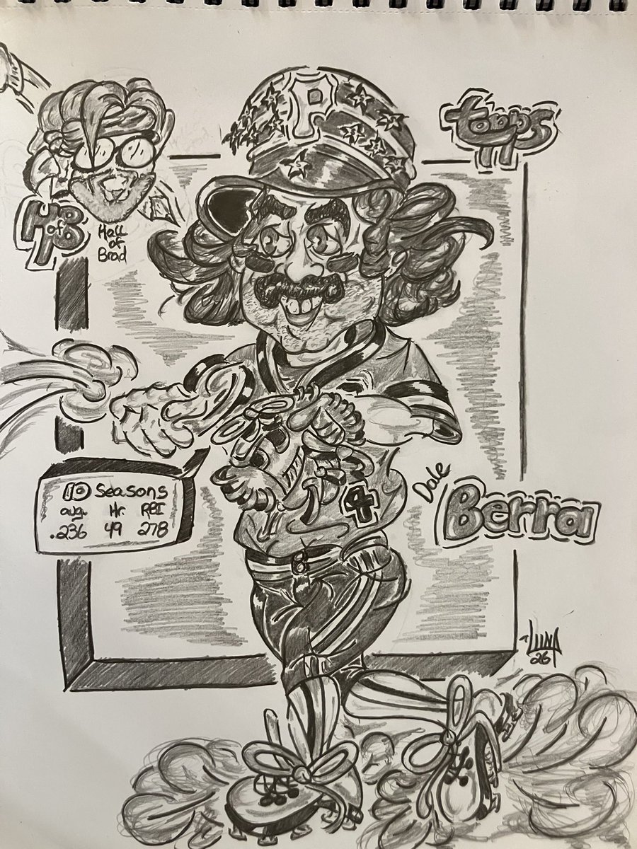 BradleyN69's tweet image. #PittsburgPirates #Pirates #Berra #DaleBerra #80sbaseball #1979PittsburgPirates #Wearefamily #Pittsburglumberco #Saturday  #SaturdayStories  #Weekend #Mlb #majorleaguebaseball #sketch #Sketchart #Caricatiures #pencilart #baseballcaricatures.   🗒️ ✍️ ✏️  ⚾️  ✌️