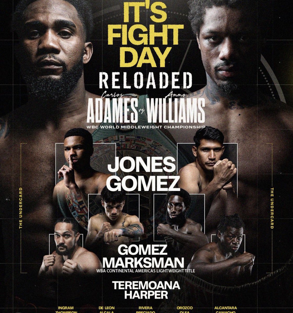 BOXINGnBBQ's tweet image. Fight Day🔥

The WBC Middleweight champion 🏆Carlos Adames vs Ammo Williams‼️

Plus the return of Omari Jones‼️

Matchroom on DAZN 5PM PT/7PM CT/8PM ET