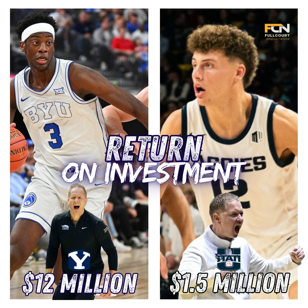 Money doesn't buy or guarantee wins 🏆🏀🚨

NIL Spend

BYU - $12 million
Utah State - $1.5 Million