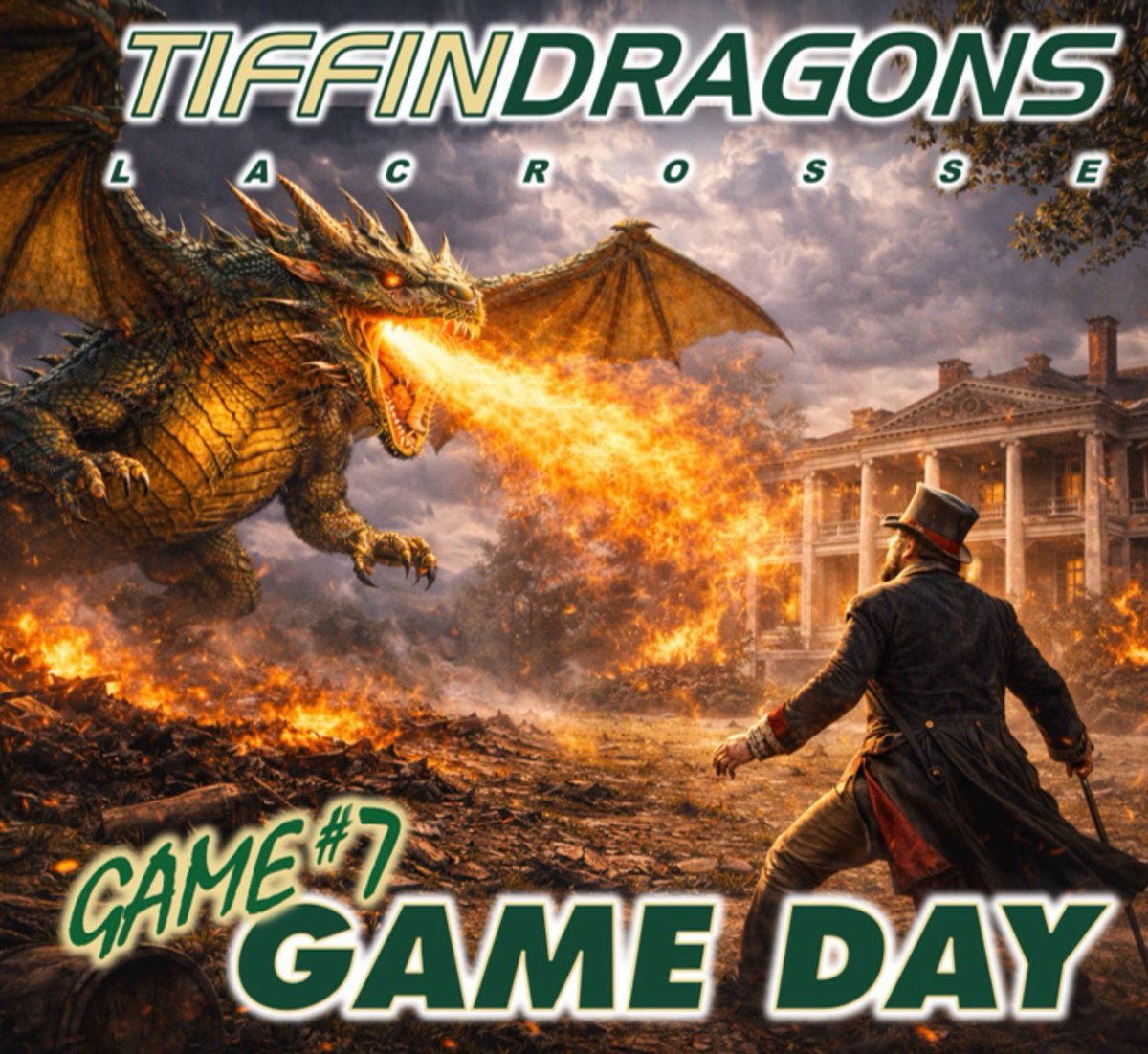 Bubbabakes1's tweet photo. 🚨🚨GET 🆙!! IT’S GAME DAY!! 🚨🚨

Today at NOON, our Tiffin Men’s Lacrosse team takes on the Davis &amp; Elkins Senators at Nuttall Field! 

Live stream is on FloSports:
https://t.co/WRbTAApSMo

LET’S KEEP THE STREAK ALIVE STAY UNDEFEATED AGAINST D&amp;E!!

🟢🟡🐉🥍Go GONS!🥍 🐉🟡🟢 https://t.co/Gynb7JYU4m