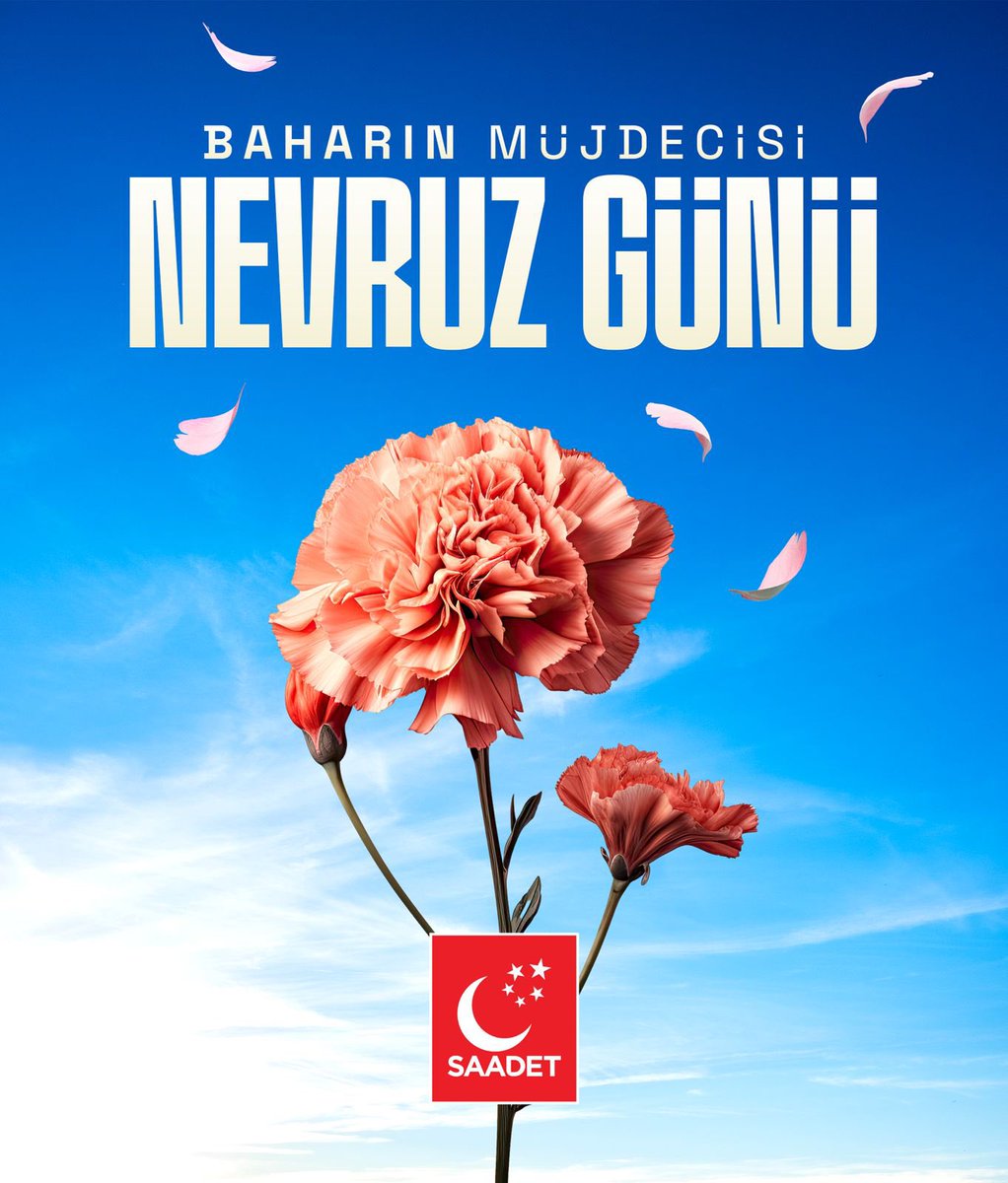 SaadetPartisi10's tweet photo. “Her bahar bir çiçekle başlar.”

#Nevruz Günü kutlu olsun!🌺 https://t.co/jHIo4H30qx