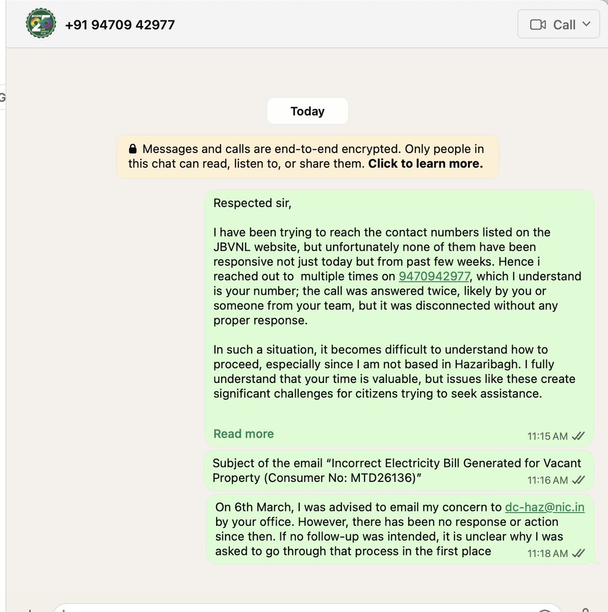 mpressive online presence. Offline reality: no response, no accountability, and “Bijli Vibhag” nowhere to be found. Feels like governance has become a presentation exercise.

<a href="/DC_Hazaribag/">DC Hazaribag</a> <a href="/JharkhandCMO/">Office of Chief Minister, Jharkhand</a> <a href="/JmmJharkhand/">Jharkhand Mukti Morcha</a> <a href="/Manishjhzb/">Manish Jaiswal</a> <a href="/BokaroDc/">DCBokaro</a>