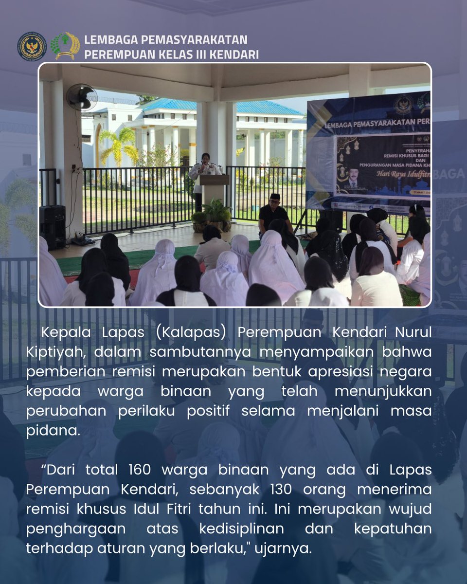 LPPKendari's tweet image. #guardandguide
#ditjenpaspemasyarakatan
#kanwilditjenpassultra
#lapasperempuankendari
#LAPERI