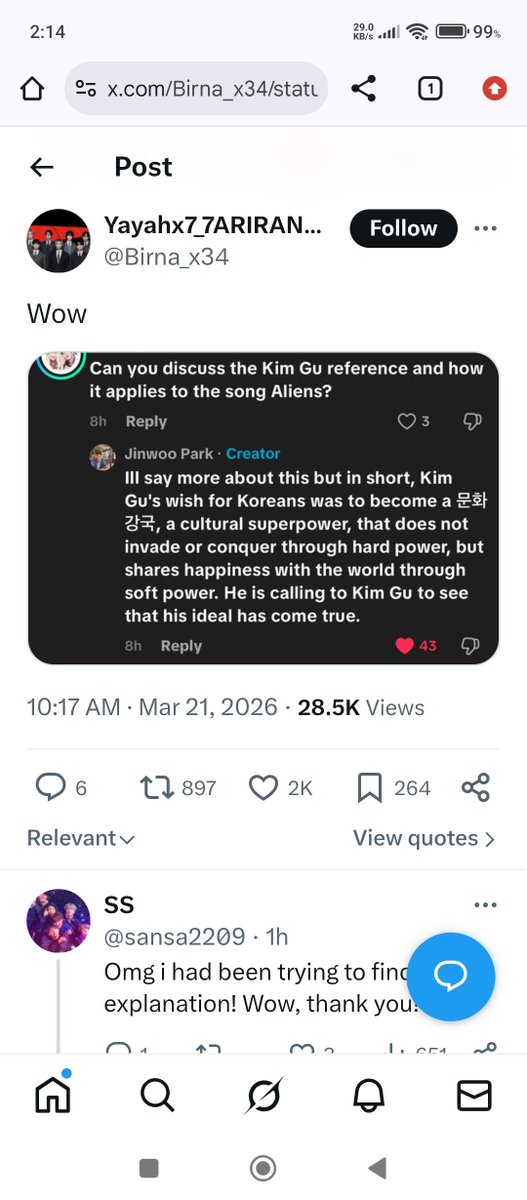 PurplesCol25761's tweet photo. @kawaii_potat0 @fakeglossy Did u know about the story behind arirang &amp; 7 boys frm 1896 b4 BTS made it known? Sampled arirang in one track, reference kim gu in another one, No.29 is references traditional sacred bell &amp; preserved in their album, arirang is full of korean culture
But kpopies:its in English https://t.co/Ya6ig9ASGi
