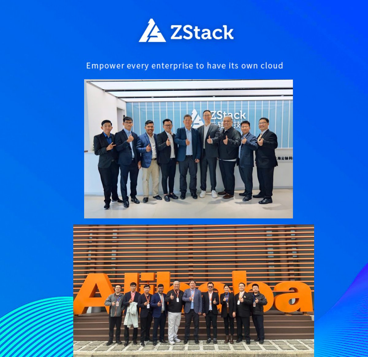 ZStackCloud's tweet photo. Facilitated by our key partner, S.A. Solutions for Asia (SA), we recently had the honor of hosting the MPTC delegation at our ZStack Shanghai HQ and the headquarters of our strategic partner, Alibaba Cloud.#PrivateCloud #HybridCloud #AlibabaCloud https://t.co/HihHcCYBqD