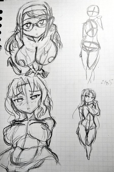 昼休み中の練習と落書き 