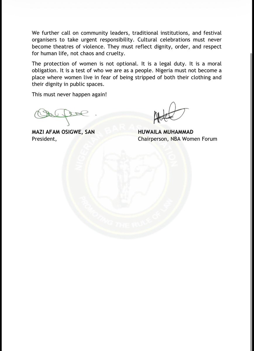 Nigerian Bar Association tweet media