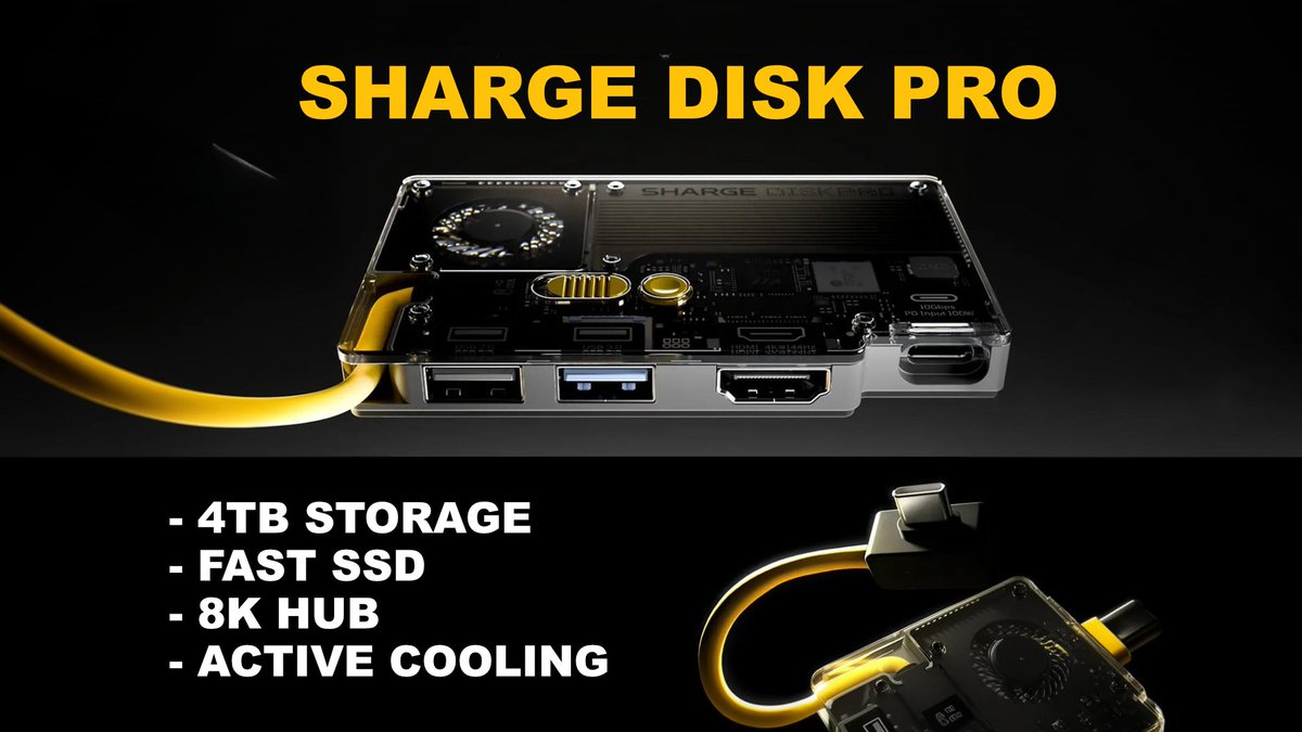 ScanVerdict's tweet photo. Review SHARGE Disk Pro: 4TB SSD and 8K Hub in Pocket:
https://t.co/dQJM9YRByh
#Sharge #ShargeDiskPro #PortableSSD #SSD #TechReview #Unboxing #iPhone17Pro #MacBookAccessories #Gadgets2026 #ExternalStorage #GamingSetup #SteamDeck #CyberpunkTech #SSDReview #ScanVerdict https://t.co/rmfqDlblDJ