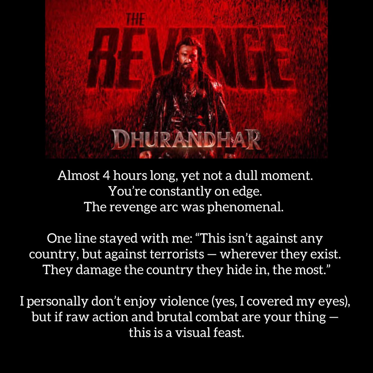 Prerna_wahi's tweet photo. #Dhurandhar2‌ #dhurandhartherevenge #dhurandharreview https://t.co/cXYM6PtCWr