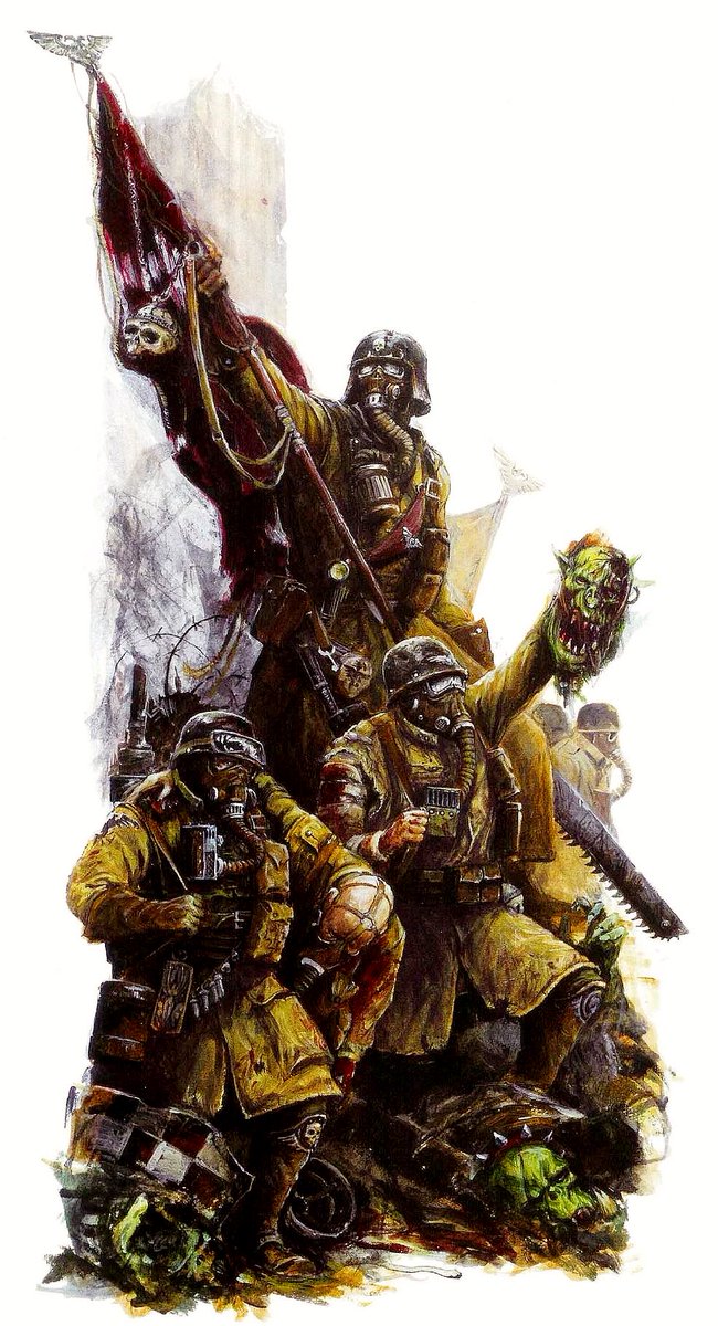 Nobbie_OCs's tweet photo. Since they're definitely a topic of conversation at the moment, I just want to appreciate how insanely hard of a name "Armageddon Steel Legion" is :)

(Art by Alex Boyd) https://t.co/v8h5tZrDOc