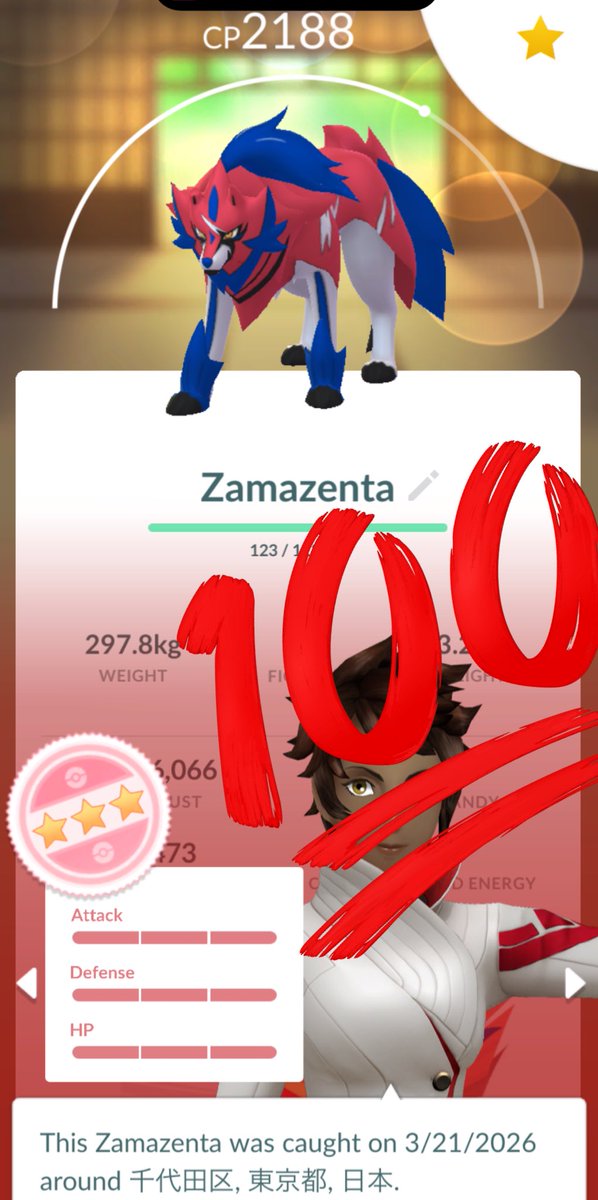 CinnaboNball's tweet photo. 122匹目〜✨
✨ザマゼン卒業！！✨ 🎓💯

#PokemonGo #Hundo https://t.co/XKeoOcX5vW