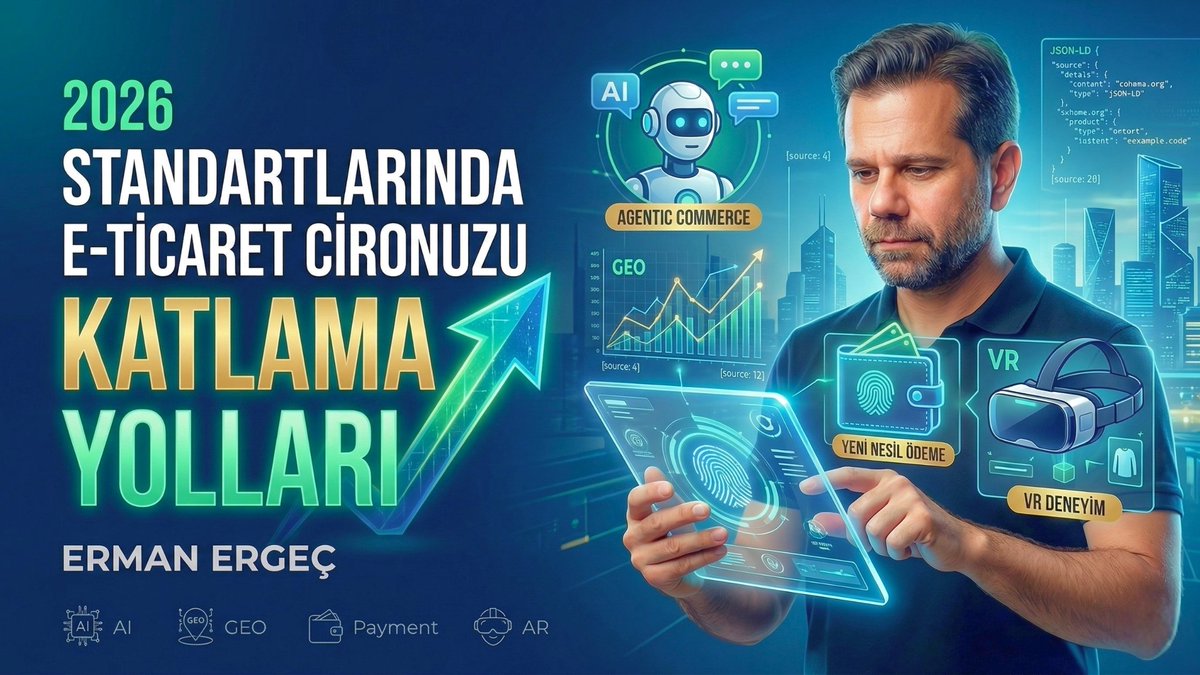 E-ticaret sitenizde hala müşterilerinizin "sepete ekle" butonuna basmasını mı bekliyorsunuz? 2026 standartlarında satın alma kararlarını artık kullanıcılar değil, onların komut verdiği yapay zeka ajanları veriyor. İndirim savaşlarıyla ciro artırma devri bitti. Agentic Commerce