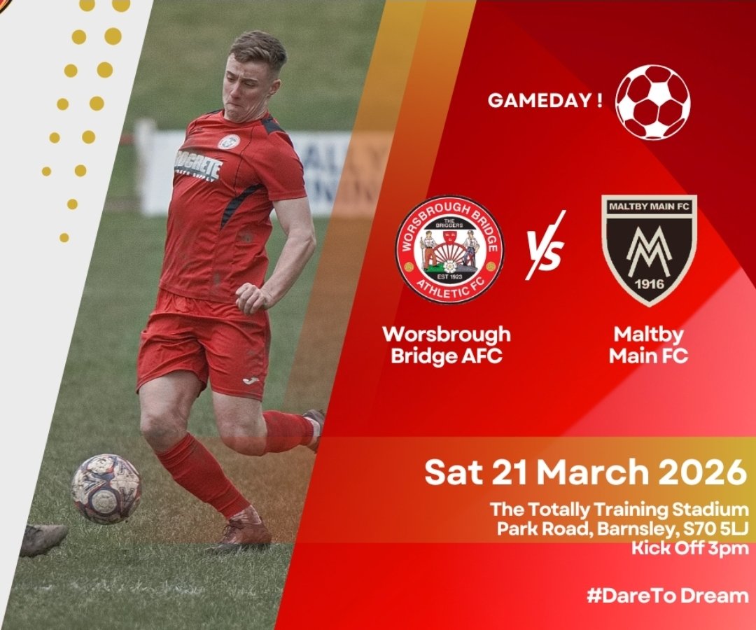 WorsbroughBFC's tweet photo. Gameday down at The Totally Training Stadium as we welcome @maltbymainfc to Barnsley.
Both teams will be looking for 3 points after defeats in midweek.
We will need your support.
#8TOGO https://t.co/WIT0Jgi9gA