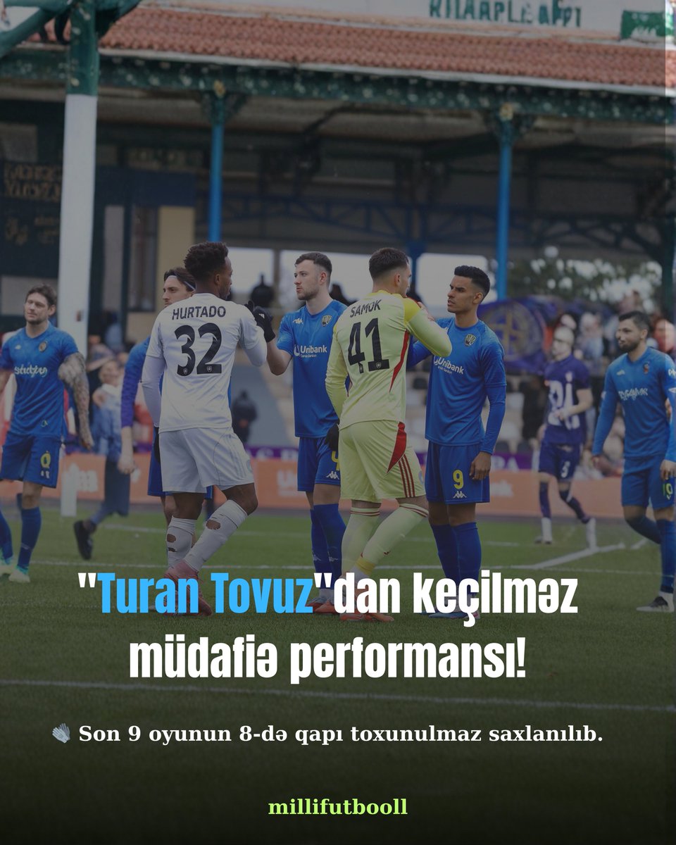millifutboll's tweet photo. 🛡 "Turan Tovuz" son matçlarda keçilməz müdafiə performansı ilə seçilir!

✅ Son 9 matçda məğlubiyyət yoxdur.
🧤 Son 9 oyunun 8-də qapı toxunulmaz saxlanılıb.
📉 Ardıcıl 10 oyundur ki, qapıda 2-dən az top görülüb.

#TuranTovuz #Statistika #MisliPremyerLiqası #Azərbaycan #Müdafiə https://t.co/adU2Y4KdYH
