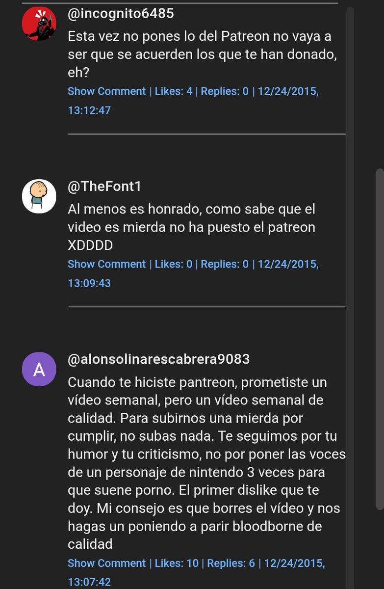 SpeedUwUr's tweet photo. @Kbronproyectado Eso y el desmedido hate que recibio el video de "El mejor personaje de Nintendo" cuando salio, que lo llenaron de dislikes y de quejas en los comentarios. A lo que llego en su momento, retirarse casi que fue por cuestion de salud mental. https://t.co/hcraUpEEPo