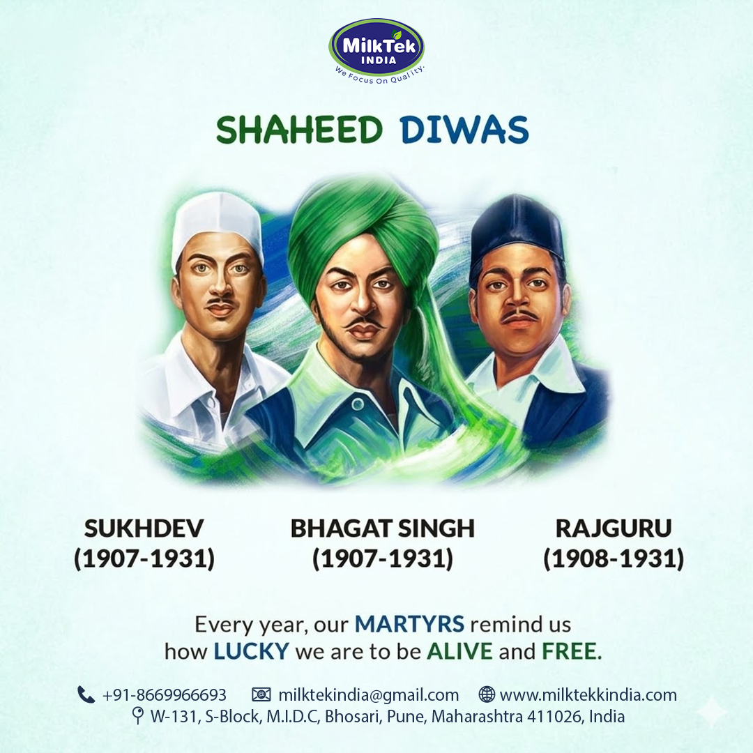 Milktekindia's tweet photo. Shaheed Diwas
Remembering the bravery and sacrifice of Bhagat Singh and his fellow martyrs. 🙏
Their courage continues to inspire generations.

#ShaheedDiwas #BhagatSingh #IndianFreedomFighters #MartyrsOfIndia #JaiHind #RespectHeroes #NeverForget https://t.co/Sival3JUFp