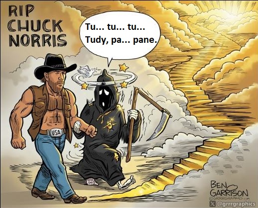 Chuck Norris zemřel pouze včera.
Ale Korunní můžeme pít každý den!