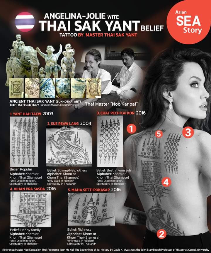 Sak Yant doesn’t come from Cambodia alone. It’s a shared tradition across Thailand, Cambodia, and Laos, with roots in Indian Brahmanism &amp; Buddhism. Thailand developed its own unique style over time. 

Cambodians are jealous, they copy and shamelessly claim everything from