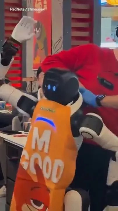 AstuteGaba's tweet image. SAN JOSE,  CALIFORNIA 

🤖 Out of control robot smashes up restaurant as waitress desperately attempts to drag it away

Mar 21,2026

THIS is the hilarious moment a boogying robot dances too hard and sends food and cutlery flying in a high end #restaurant

The #humanoid server is