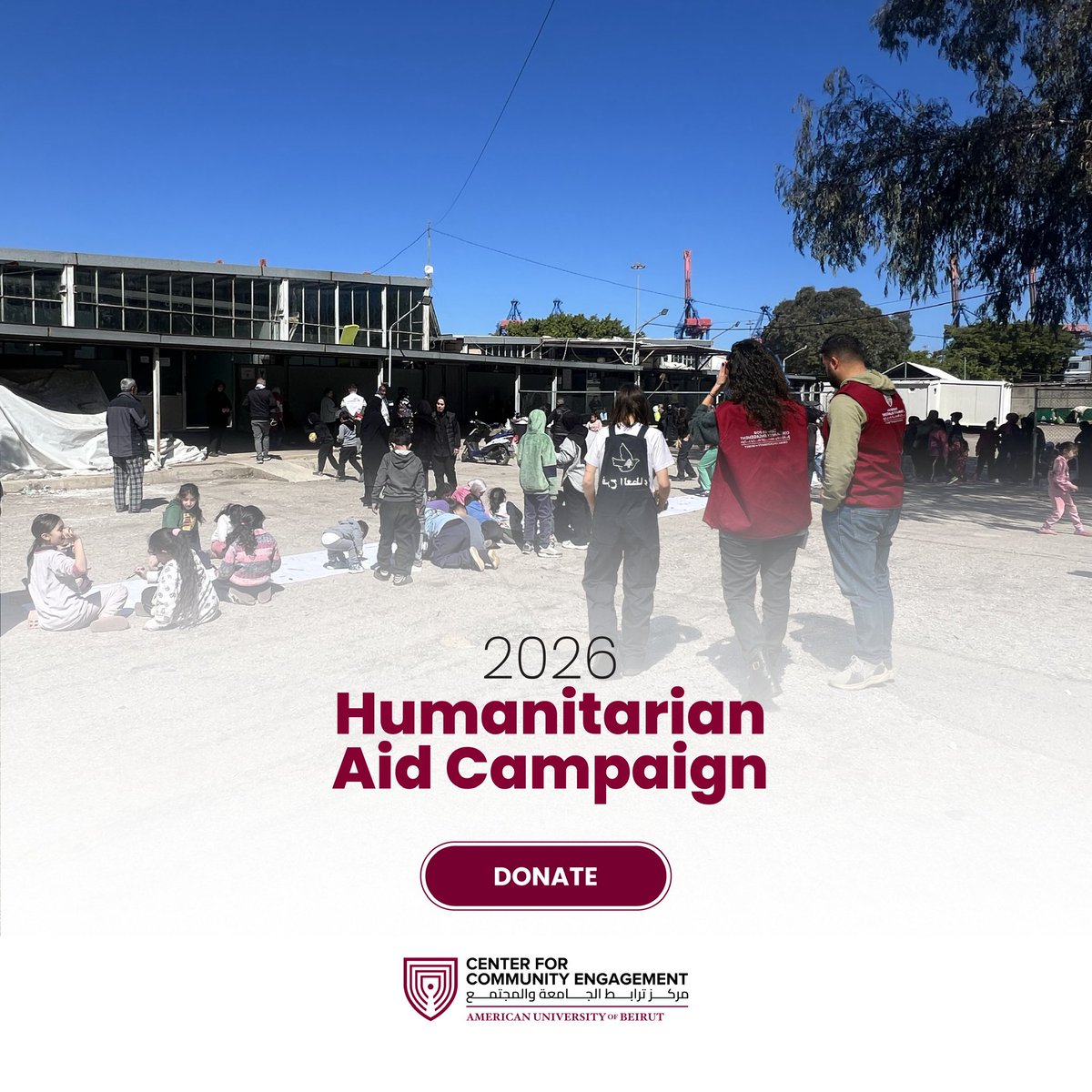 CCE_AUB's tweet photo. As the crisis intensifies, the urgent needs on the ground continue to grow. @AUB_Lebanon CCE is committed to sustaining and expanding its efforts to reach more displaced individuals across multiple locations, within its capacity. 
Any contribution will fully support this campaign by ensuring the provision of essential items to displaced families, including hygiene products, blankets and mattresses, water and sanitation services , and sustaining  assistance until they are able to return safely to their homes.
Visit this link https://t.co/prmWvJF49J for local and international donations.
#HumanitarianAid #EmergencyResponse