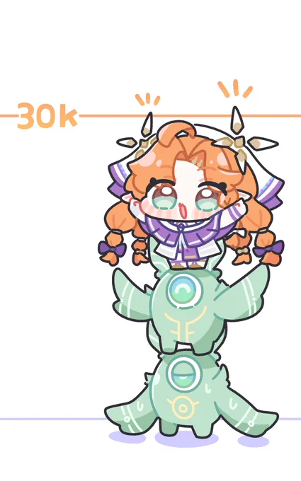 3万フォローありがとうございます 30k follow thank you 一つの大台に乗れて嬉しいですこれからももっともっとイラスト描いていくので、よろしくお願いします〜がんばるぞ