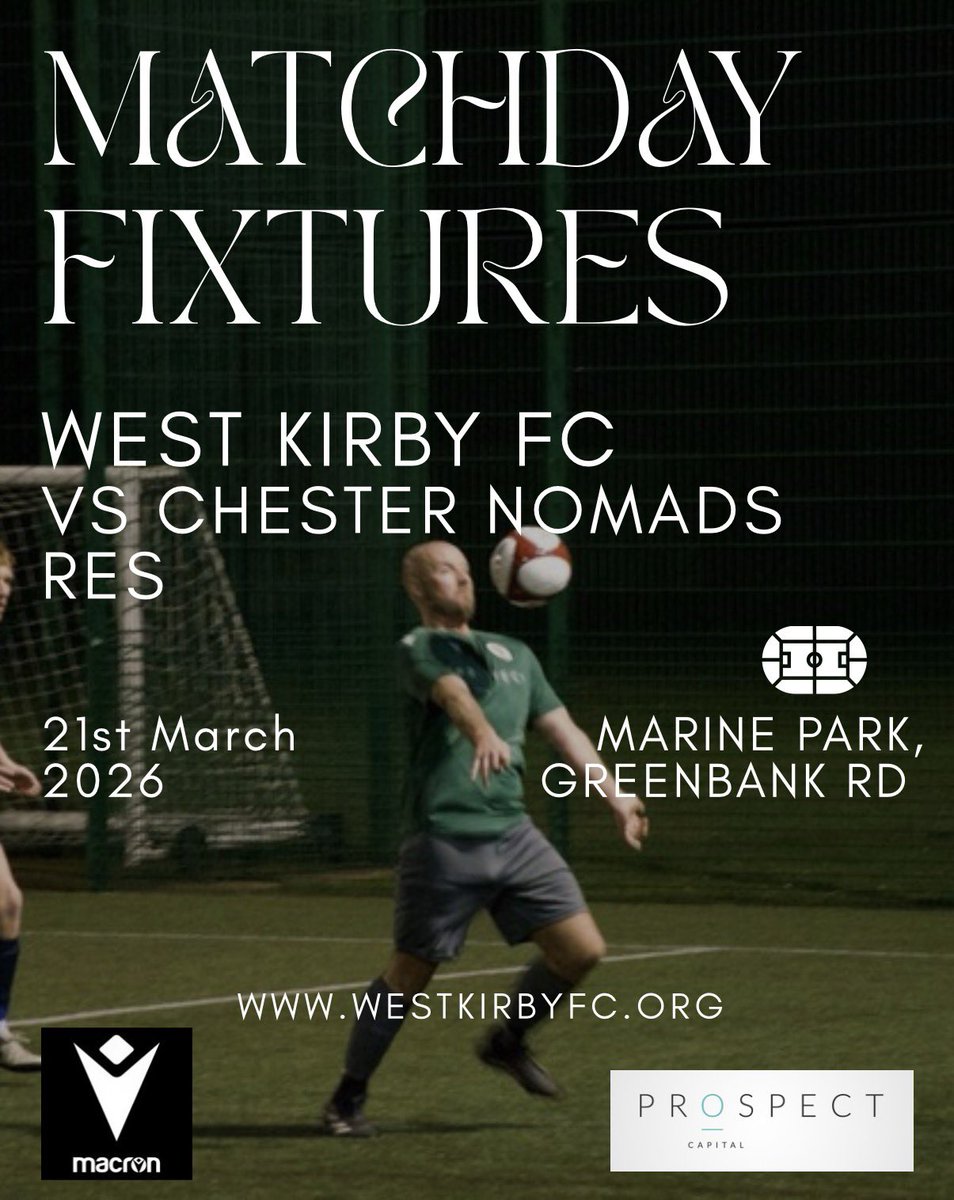 westkirby1st's tweet photo. ⚪️⚫️ Match Day ⚫️⚪️

Big game for the team today at home, hopefully we can push and build on last weekend’s impressive win 

#supportTheMariners⚪️⚫️ #UpTheWekka #WestCheshireLeague https://t.co/it7a6KQikU