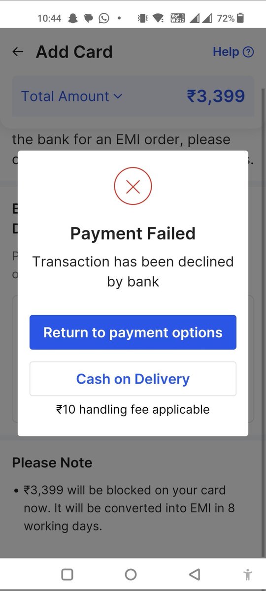 AtulSah13023801's tweet photo. Please Help me Bajaj Finserv EMI Card Team Online Payment Failed Problem @Bajaj_Finance @Bajaj_Finserv @bajajgeneral @RBI https://t.co/PsZuM2QYef