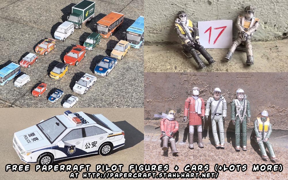 ninjatoespaper's tweet photo. Stahlhart Papercraft had its birthday 🎂 on March 17, and they made YOU two free #papercraft WWII pilot 👨‍✈️figures as a  gift (and lots more aready of course!):
https://t.co/G5Nqz3N1VJ

#ペーパークラフト #pepakura #printable #bouwplaat #bastelbogen #recortable #armable https://t.co/Xe6NtgsN9O