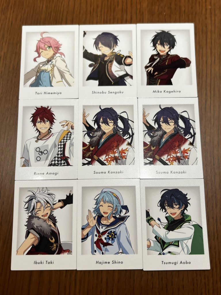 ___I78cm__'s tweet photo. 【交換】あんスタ 展示会 10周年 特典 ぱしゃっつ

求)泉、宗

譲)千秋、忍、光、桃李、みか、燐音、颯馬、維吹、創、つむぎ

本日中池袋手渡しor郵送
お気軽にお声掛け下さい🌷 https://t.co/WbPbknNOAK