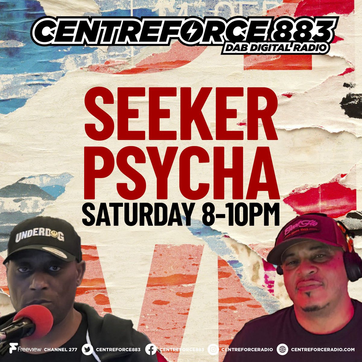 seeker-psycha tonight  from 8-10pm on the internationaly recognised Centreforce Radio 883 originality89 from the fm dial to your DAB seeker-psycha, get involved send your shouts to 07709 333883 Keep em short and sweet.