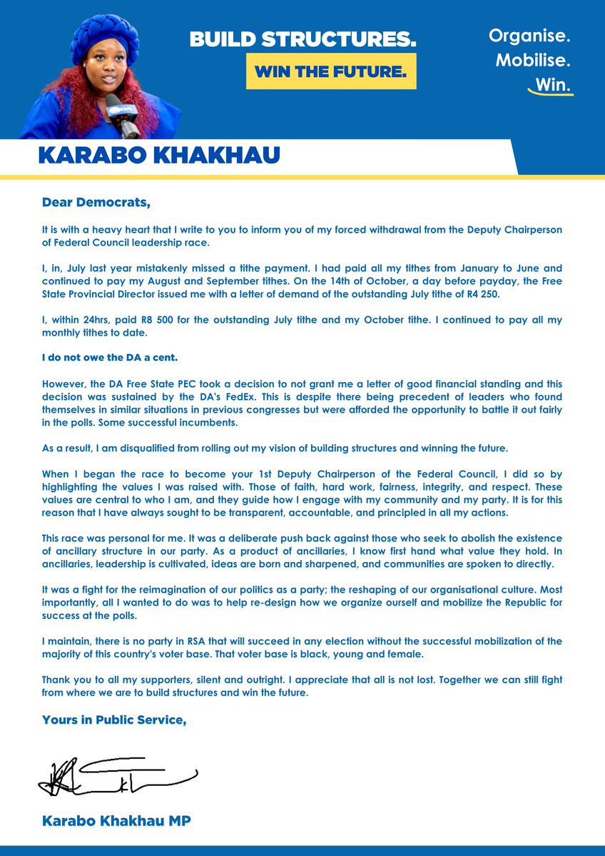 Karabo Khakhau MP tweet media