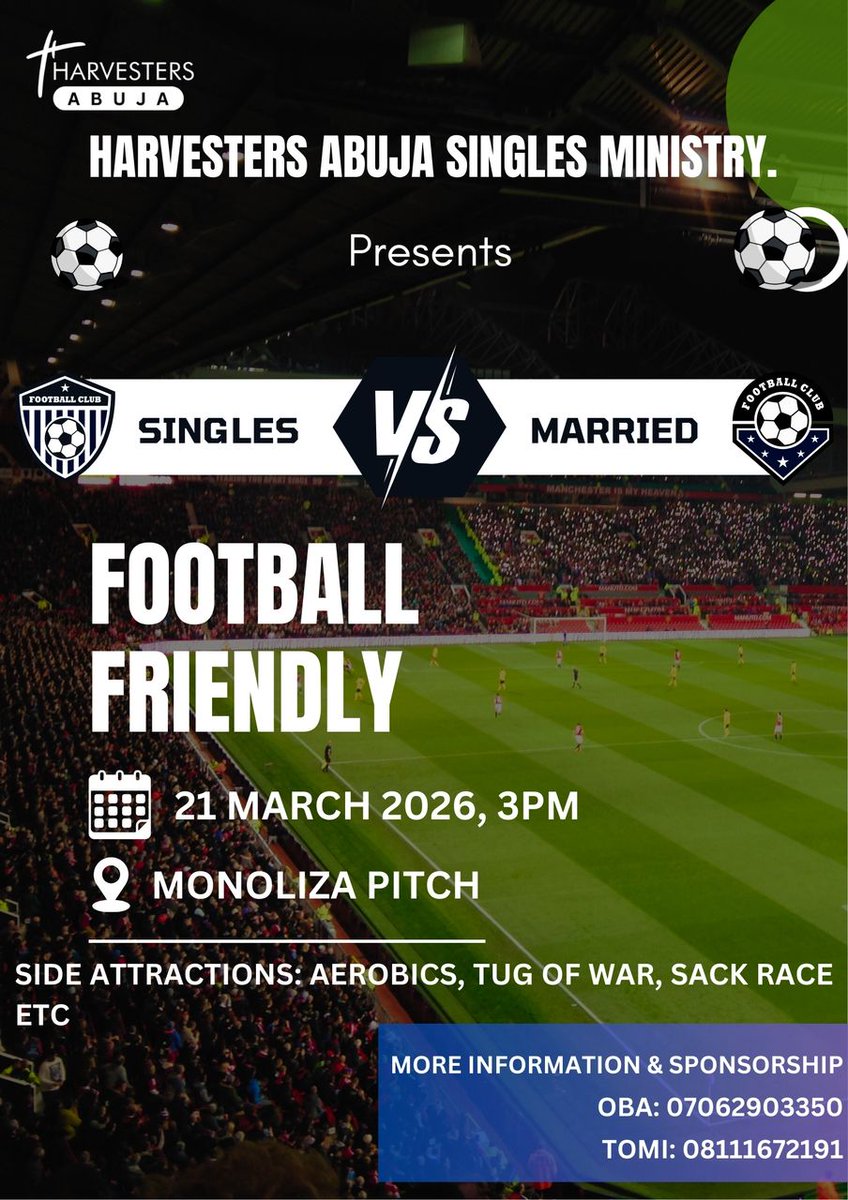 CDennis58572's tweet photo. Who says Church is only meant to Kabash 

Well you've not tried @Harvestersabj 

See you all there today cos the singles gonna win 🤭

#HarvestersAbj https://t.co/Tc2q8q5wMZ