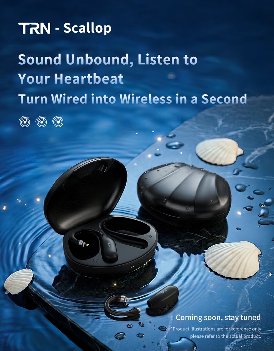 TrnAudio's tweet image. 🎧🌊 | Listen, as gently as a scallop closing
TRN’s All-New Bluetooth Module
▫️ The Bluetooth case features a shell-inspired texture, offering a smooth, jade-like feel in your hand
▫️ Long-lasting battery life, for complete freedom
Stay tuned
#earphone #TRN #scallop