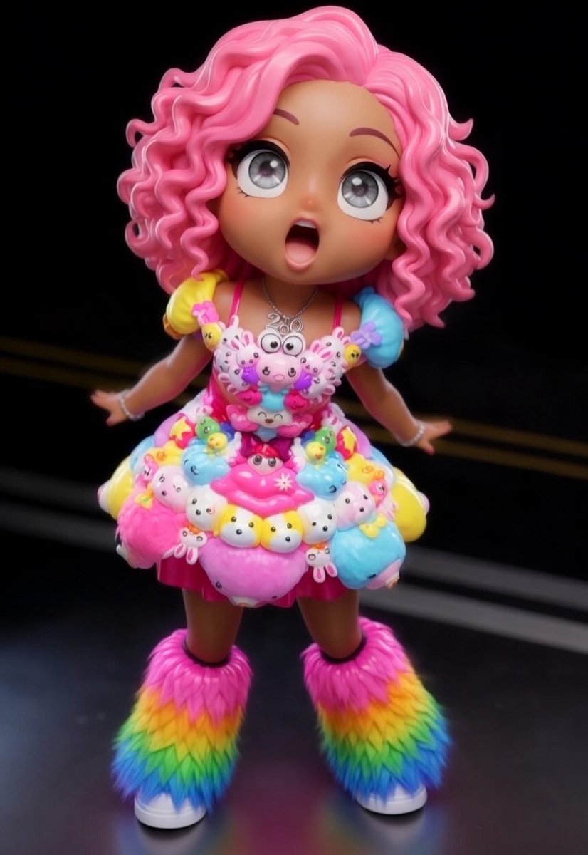 Stop this one's too cute <a href="/NICKIMINAJ/">Nicki Minaj</a> #Chibi #HarajukuBarbie 😍🧸🩵