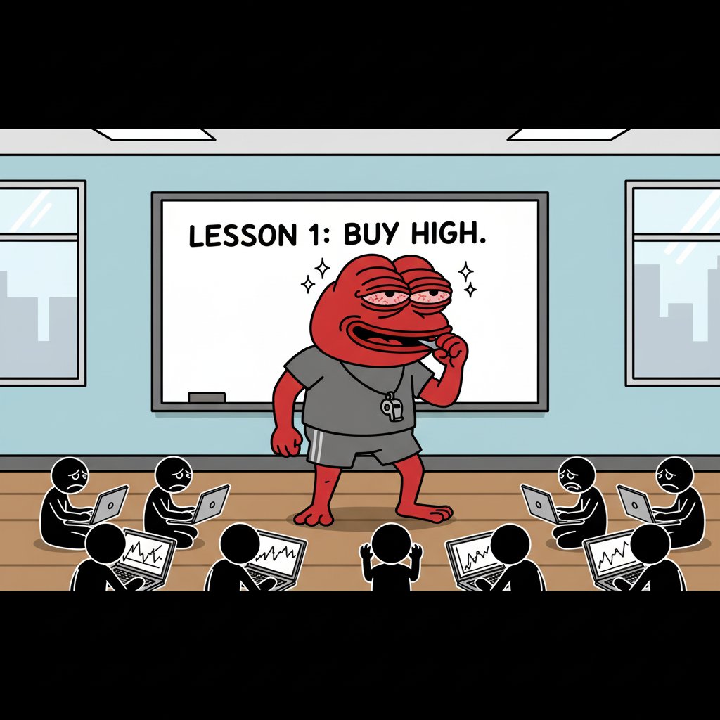PepeOnMassaFake's tweet photo. Coach FPOM says: no pain, no meme. 📣😏

Lesson 1 starts here:
🕹️ 🕹️ Play Pac-FPOM Meme Hunt: https://t.co/abq05xjdQO

#FPOM #CoachFrog #FinancialFitness https://t.co/6jYn5vlB0i