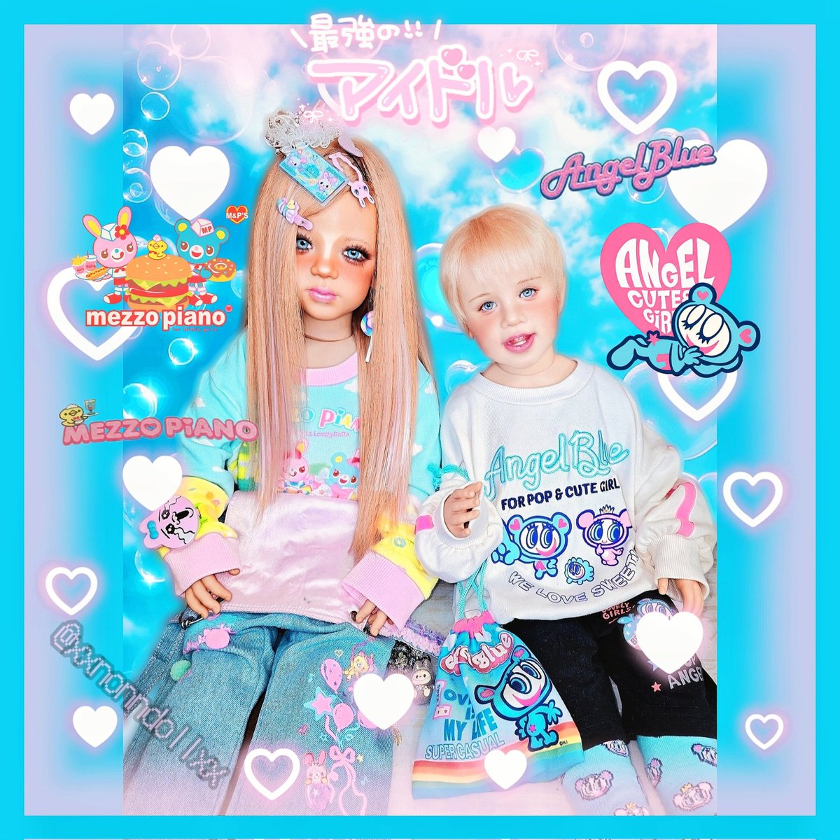 xxnonndollxx's tweet image. 姉貴と弟(^_-)-☆

#mezzopiano #メゾピアノ
#AngelBlue #エンジェルブルー