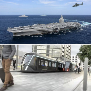 La France a terminé la construction de son plus gros porte-avions nucléaire pour 10 milliards d'euros (environ 16 milliards de $ canadiens).

Pour la même somme, la Ville de Québec aura un tramway électrique Citadis d'@alstom sur 19 km qui fera ding ding ding et roulera à 28 km/h