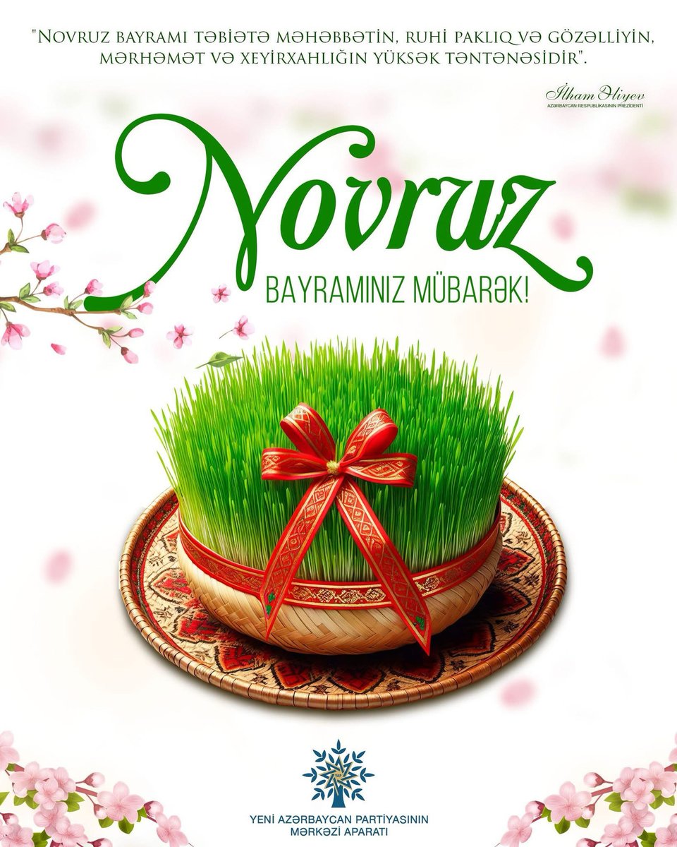 Novruz bayramınız mübarək!
#NovruzBayramı