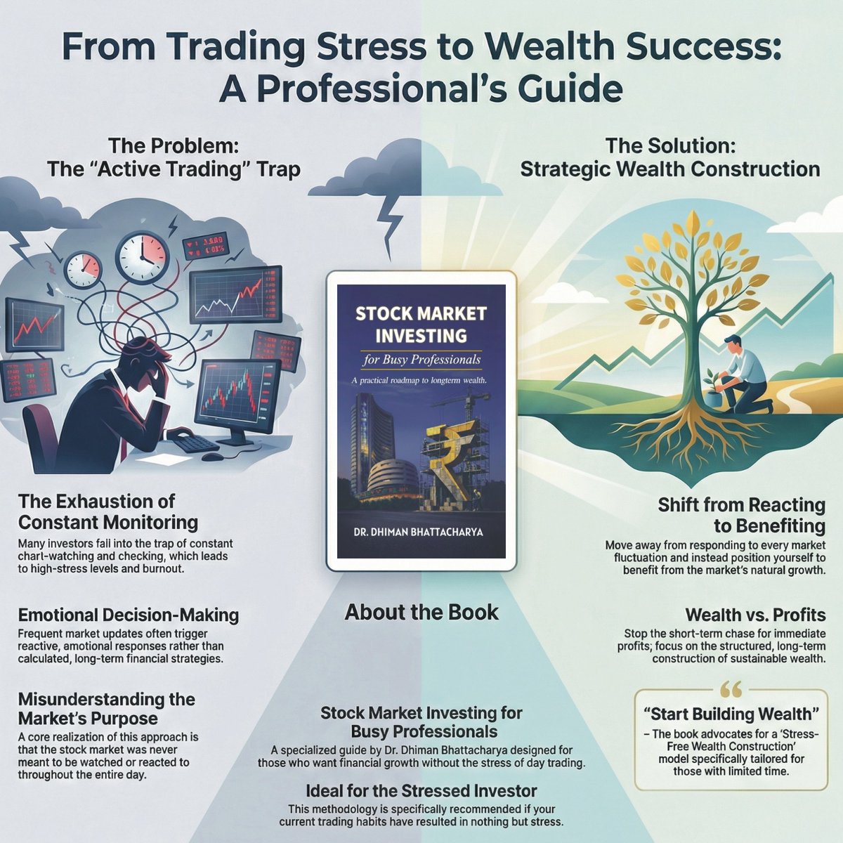 BuzzingstockH's tweet image. Stop the stress of constant chart-watching 📉

Shift from reacting to markets → building long-term wealth. 📈

📘 Stock Market Investing for Busy Professionals by @DrdhimanBhatta1 helps❗️

👉amzn.to/4rrd4OB

#StockMarket #Investing #WealthBuilding #LongTermInvesting