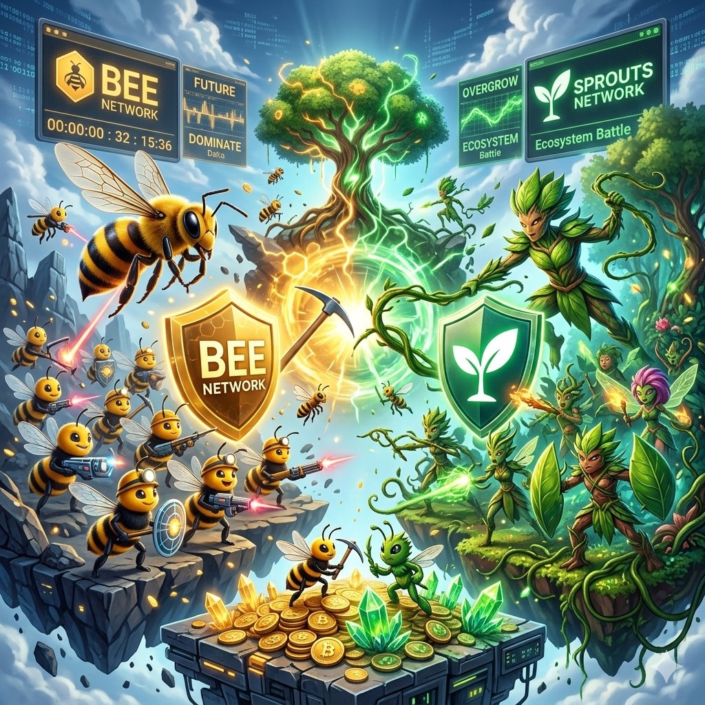 bee_future99's tweet photo. 🐝 Bee Network: The tech-driven powerhouse. 55 M+ Pioneers. Mainnet scaling. High-speed, high-tech dominance.
🌱 Sprouts Network: The organic expansion. Rapid growth. Ecosystem-first approach.
The digital landscape is shifting. #CryptoBattle #Web3 #BeeFuture99 #MiningApp https://t.co/EwlqQoDTgt