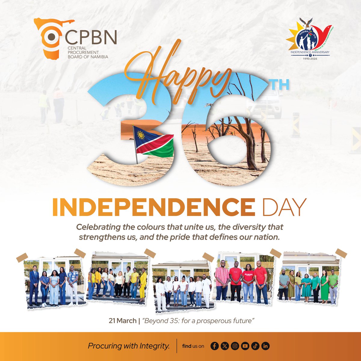 CPBNamibia's tweet image. 𝐇𝐚𝐩𝐩𝐲 𝟑𝟔𝐭𝐡 𝐈𝐧𝐝𝐞𝐩𝐞𝐧𝐝𝐞𝐧𝐜𝐞 𝐃𝐚𝐲, 𝐍𝐚𝐦𝐢𝐛𝐢𝐚.

#CPBN #Namibia36 #ColoursOfUnity #IndependenceDay