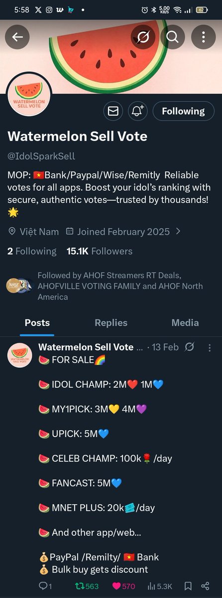 AHOF STREAMERS VT tweet media