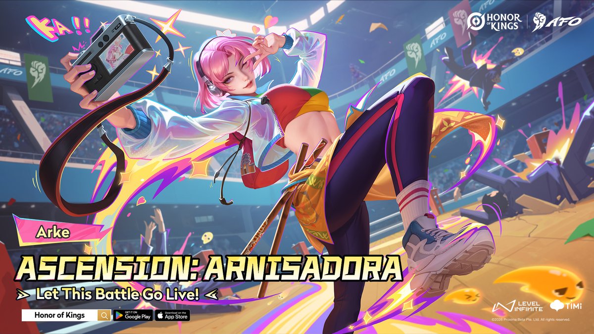 The AFO Series welcomes a new member!
She's a seasoned travel vlogger... and an Arnisadora!
Arke's new skin, Ascension: Arnisadora, arrives on March 31.
The stream starts soon! Tune in!
 
#HonorofKings #HOK #HOKNewSkin #HOKAFO