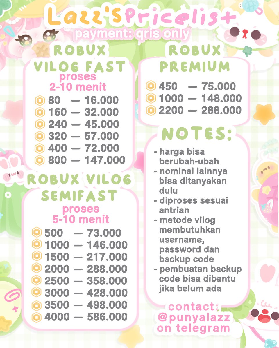 kurcvil's tweet photo. halooo, Selamat hari raya idul fitri bagi yang merayakan✨ Aku OPEN nih yang mau robux vilog aman dan fast 2-10 menit

yuk langsung aja bisa order

    𐙚 “ contact.” ꔫ  @kurcvil or https://t.co/i5VRQIVYTM 
    𐙚 “testimony.” ꔫ  https://t.co/BhKdQBIqeF 

#zonauang #zonajajan https://t.co/7jkV4ESeOF